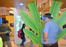 Transcontinental Packaging had VR glasses for viewers to see an immersive experience of their banana boxes and packing on a farm.